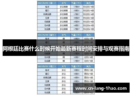 阿根廷比赛什么时候开始最新赛程时间安排与观赛指南